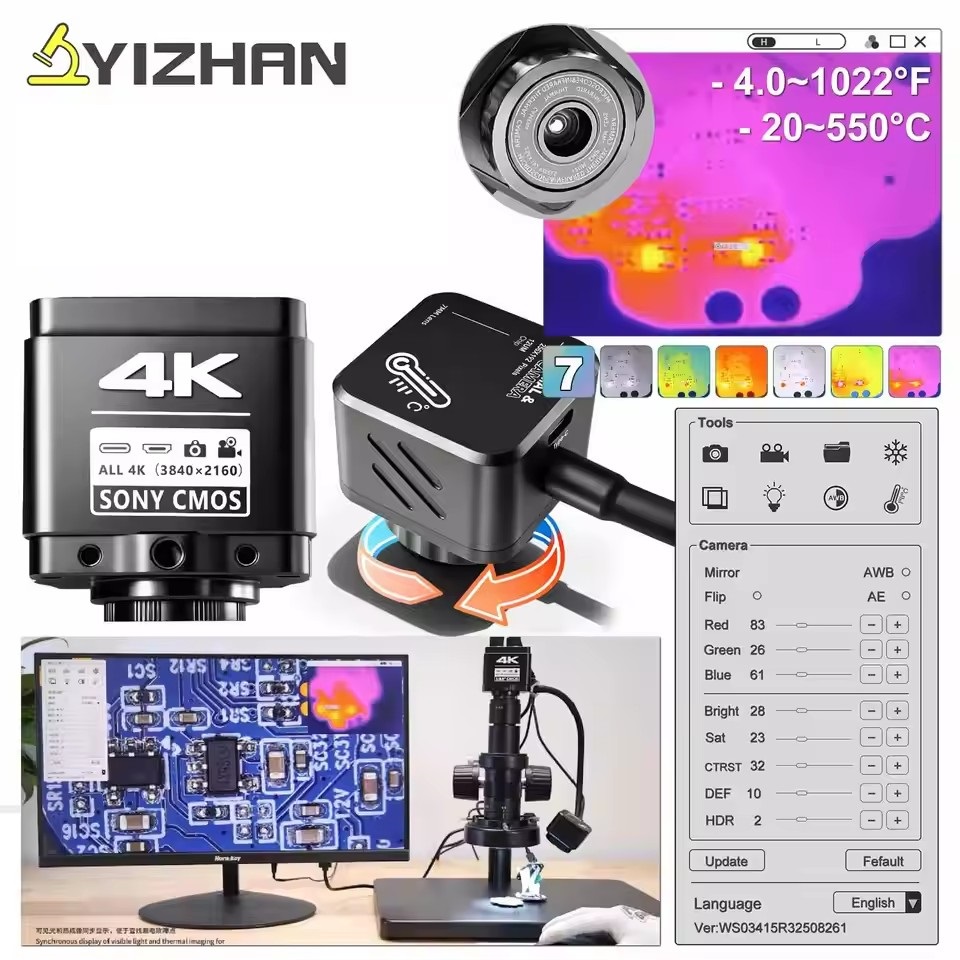 Electronics Repair Tools - Câmera de Microscópio Térmico YIZHAN 256*192